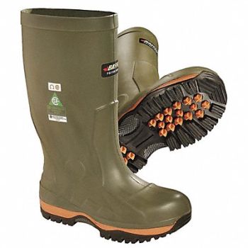 BAFFIN G5141 Rubber Boot Men s 15 Knee Green PR, 21A208