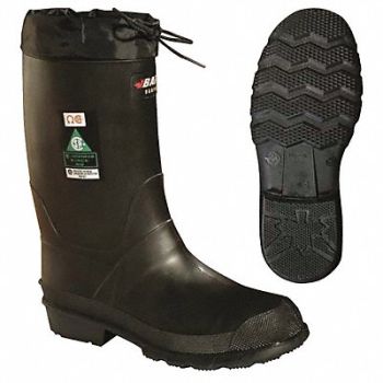 BAFFIN G5142 Rubber Boot Men s 11 Mid-Calf Black PR, 21A214