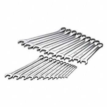 SK PROFESSIONAL TOOLS Combo Wrench St Steel Chrome Stnrd Ofst, 21A251