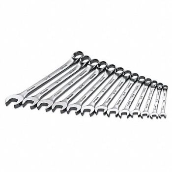 SK PROFESSIONAL TOOLS Combo Wrench St Steel Chrome Stnrd Ofst, 21A253