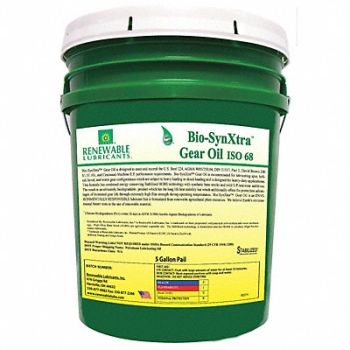RENEWABLE LUBRICANTS Biodegradable EP Gear Oil 5 Gal, 21A519