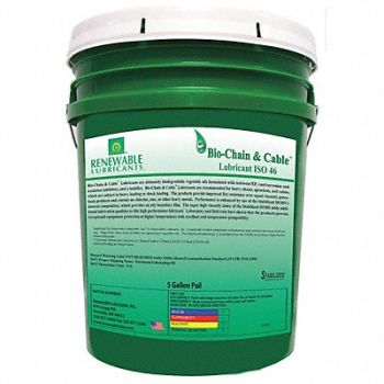 RENEWABLE LUBRICANTS ChainWireRope Lube 5 gal Pail, 21A534