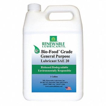 RENEWABLE LUBRICANTS 1 gal Jug Lubricant, 21A544