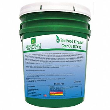 RENEWABLE LUBRICANTS Food Grade Gear Oil 5 Gal, 21A556