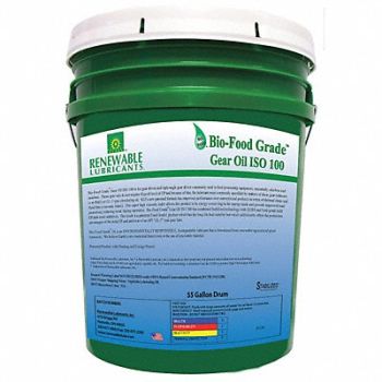 RENEWABLE LUBRICANTS Food Grade Gear Oil 5 Gal, 21A562