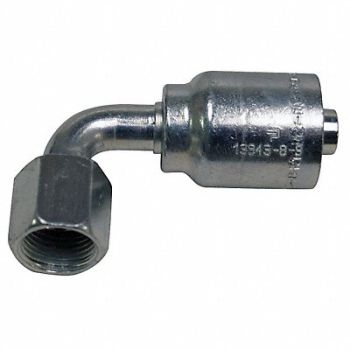 PARKER Crimp Fitting 90 Deg 1-1/4 I.D. F JIC, 21A790