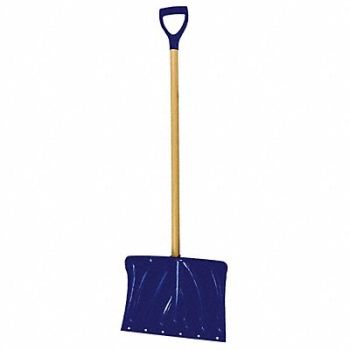WESTWARD Snow Shovel Poly SS Blade 18 W, 21AD01