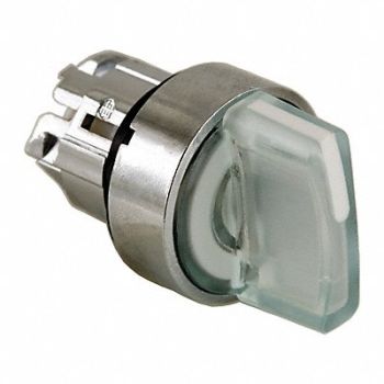 SCHNEIDER ELECTRIC Illum Selector Switch 2 Pos 22mm White, 21AF94