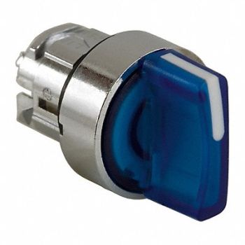 SCHNEIDER ELECTRIC Illum Selector Switch 3 Pos 22mm Blue, 21AH37