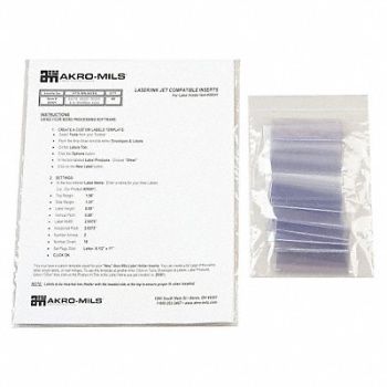 AKRO-MILS Label Holder Clear Pocket PK25, 21D065