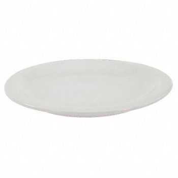 CRESTWARE Plate 10-3/8 in Bright White PK12, 21D243