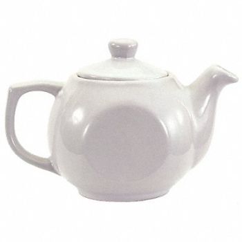 CRESTWARE Tea Pot Bright White 14 oz PK12, 21D255