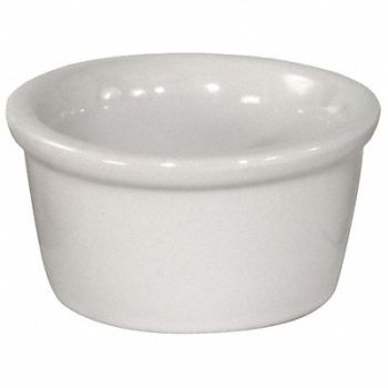 CRESTWARE Ramekin Bright White 2-3/4 oz PK48, 21D259