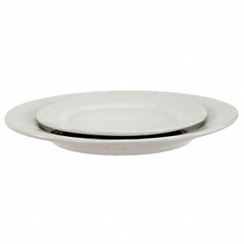 CRESTWARE Plate 10-1/4 in Bright White PK12, 21D335