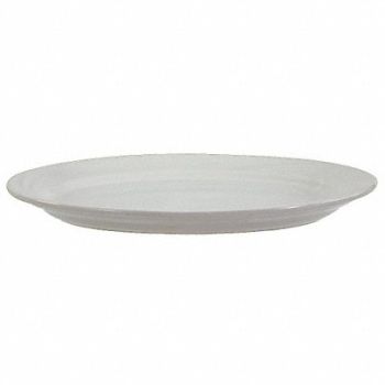 CRESTWARE Platter 12 x 8-3/4 In Bright White PK12, 21D339
