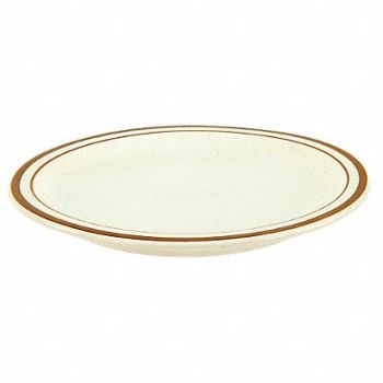 CRESTWARE Plate 10-1/4 in Brown PK12, 21D374