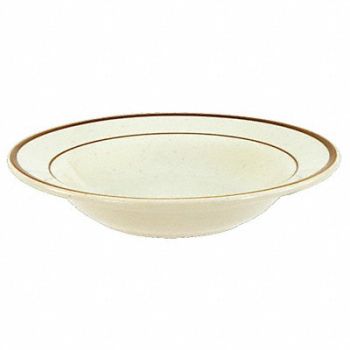 CRESTWARE Rimmed Soup Bowl Brown 12 oz PK24, 21D378