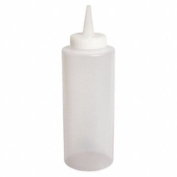 CRESTWARE Squeeze Bottle Clear 12 oz PK12, 21D965
