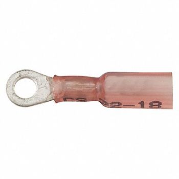 VELVAC Ring Terminal Red 22 AWG 18 AWG PK10, 21DG66