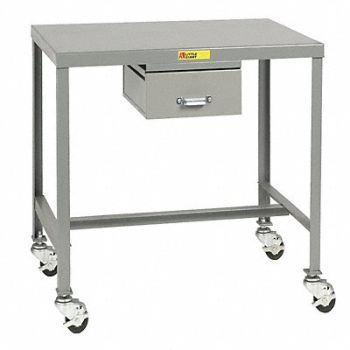 LITTLE GIANT Mobile Work Table 36 L x 24 W x 24 in H, 21E597