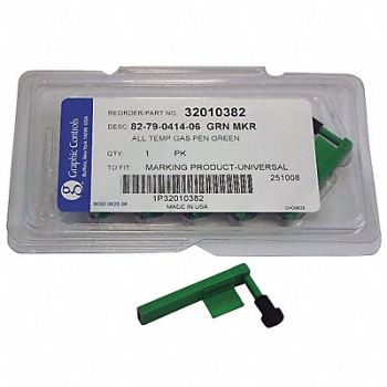 GRAPHIC CONTROLS Chart Recorder Pen Green PK6, 21EK59