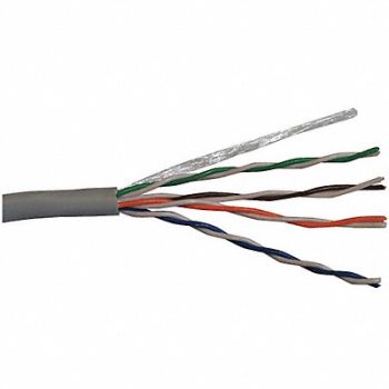 CAROL Data Cable Cat 5e 24 AWG 100ft Gray, 30YJ30
