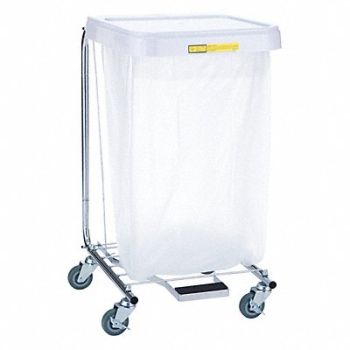 R B WIRE PRODUCTS INC. Laundry Hamper Cart 1 Comp Gray 3 cu ft, 21EP71