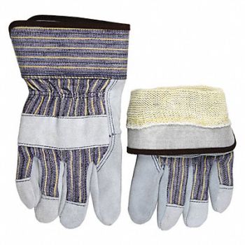 MCR SAFETY J3478 Leather Gloves Gray 2XL PR, 21EY70