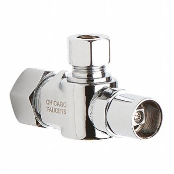 CHICAGO FAUCETS Angle Stop Ball Valve With Loose, 21GM56