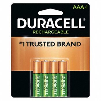 DURACELL Rechargeable Battery AAA 1.2VDC PK4, 21LN86