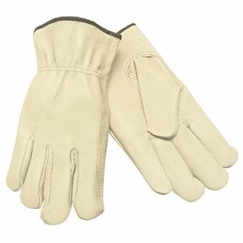 MCR SAFETY H5448 Leather Gloves Beige 3XL PR, 21NM40