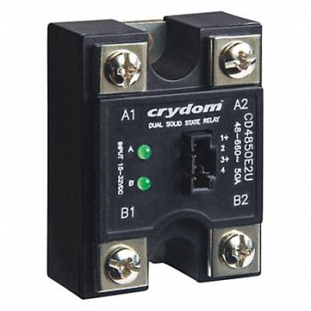 CRYDOM Dual Solid State Relay In 4 to 32VDC 50, 21R920