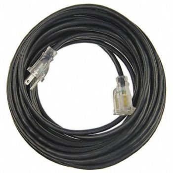 POWER FIRST Ltd Ext Crd 50ft 16Ga 13A SJTW Blk, 21RJ51