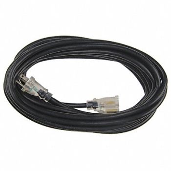 POWER FIRST Ltd Ext Crd 25ft 14Ga 15A SJTW Blk, 21RJ54
