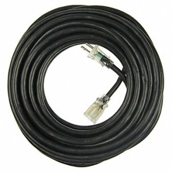 POWER FIRST Ltd Ext Crd 50ft 12Ga 15A SJTW Blk, 21RJ55