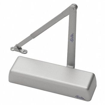 GRAINGER APPROVED Door Closer Silver 12-1/4 Housing L, 52JP96