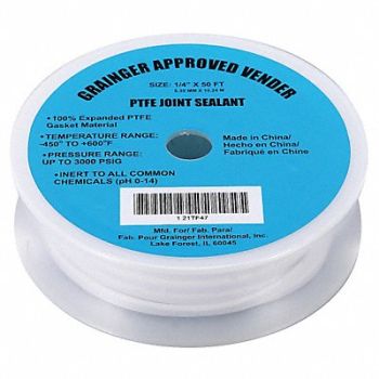 GRAINGER APPROVED Gasket-Making Tape 1/4 W White, 21TF47