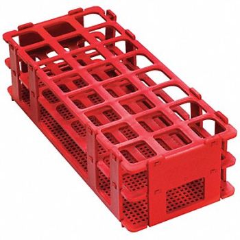 SP SCIENCEWARE Test Tube Rack No-Wire 25mm Red, 21TP57