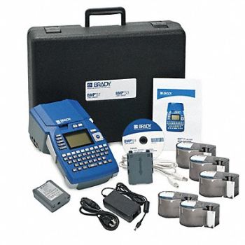 BRADY Portable Label Printer Kit BMP51 1in/sec, 21U178