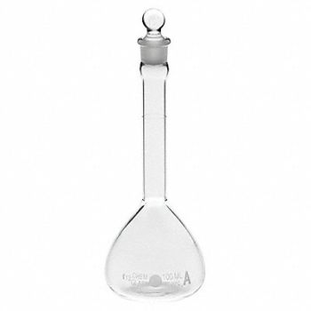 CHEMGLASS Volumetric Flask 50mL Borosilicate, 21UC67