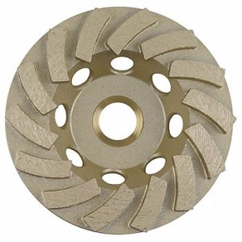 DIAMOND VANTAGE Grinding Wheel Cup No Seg. 24 7 in, 21UN63