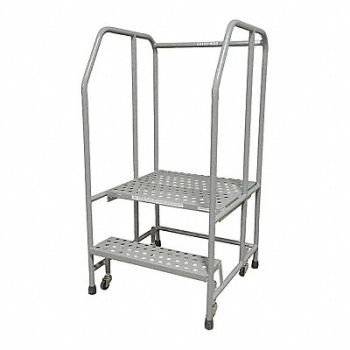COTTERMAN Rolling Ladder Steel 50In. H. Gray, 21UP57