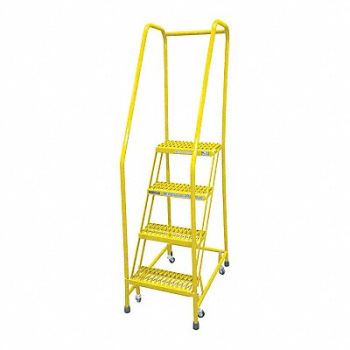 COTTERMAN Rolling Ladder Steel 70In. H. Yellow, 21UP89