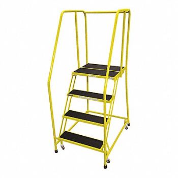COTTERMAN Rolling Ladder Steel 70In. H. Yellow, 21UV92