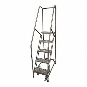 COTTERMAN Rolling Ladder Steel 80In. H. Gray, 21UW25