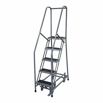 COTTERMAN Rolling Ladder Steel 80In. H. Gray, 21UR16