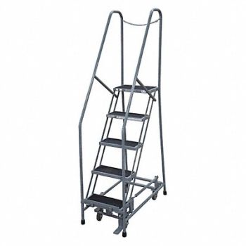 COTTERMAN Rolling Ladder Steel 80In. H. Gray, 21UR18