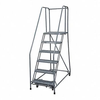 COTTERMAN Rolling Ladder Steel 90In. H. Gray, 21UT04