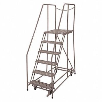 COTTERMAN Rolling Ladder Steel 90In. H. Gray, 21UR99