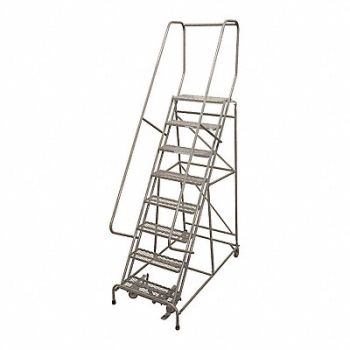 COTTERMAN Rolling Ladder Steel 110In. H. Gray, 21UX33